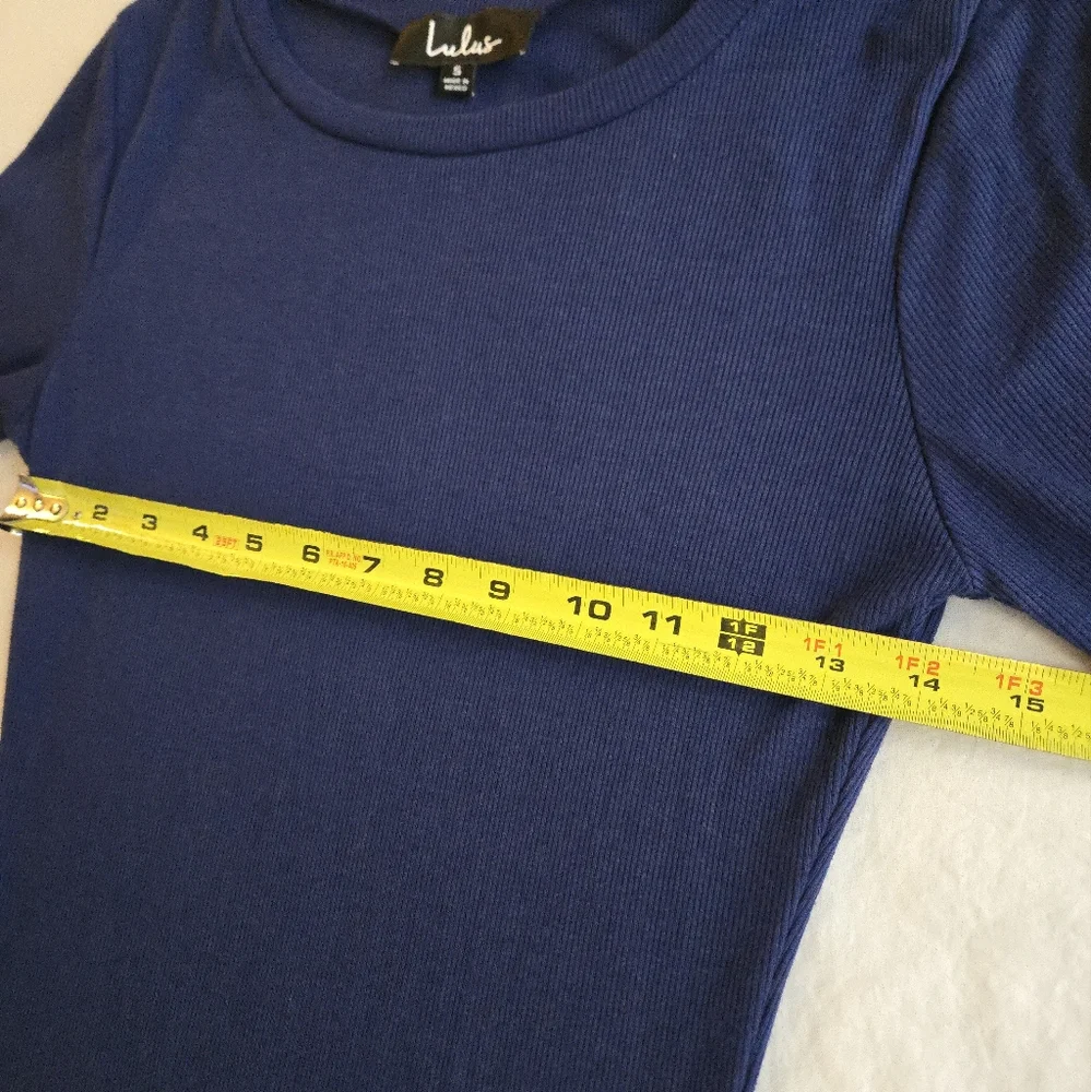 Lulus Connelly Navy Blue Ribbed Long Sleeve Bodycon Midi Dress - Picture 8 of 13